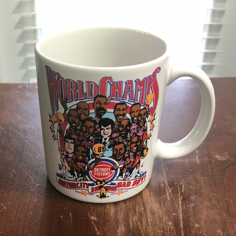 Vintage Official NBA DetroitPiston Memorabilia Mug